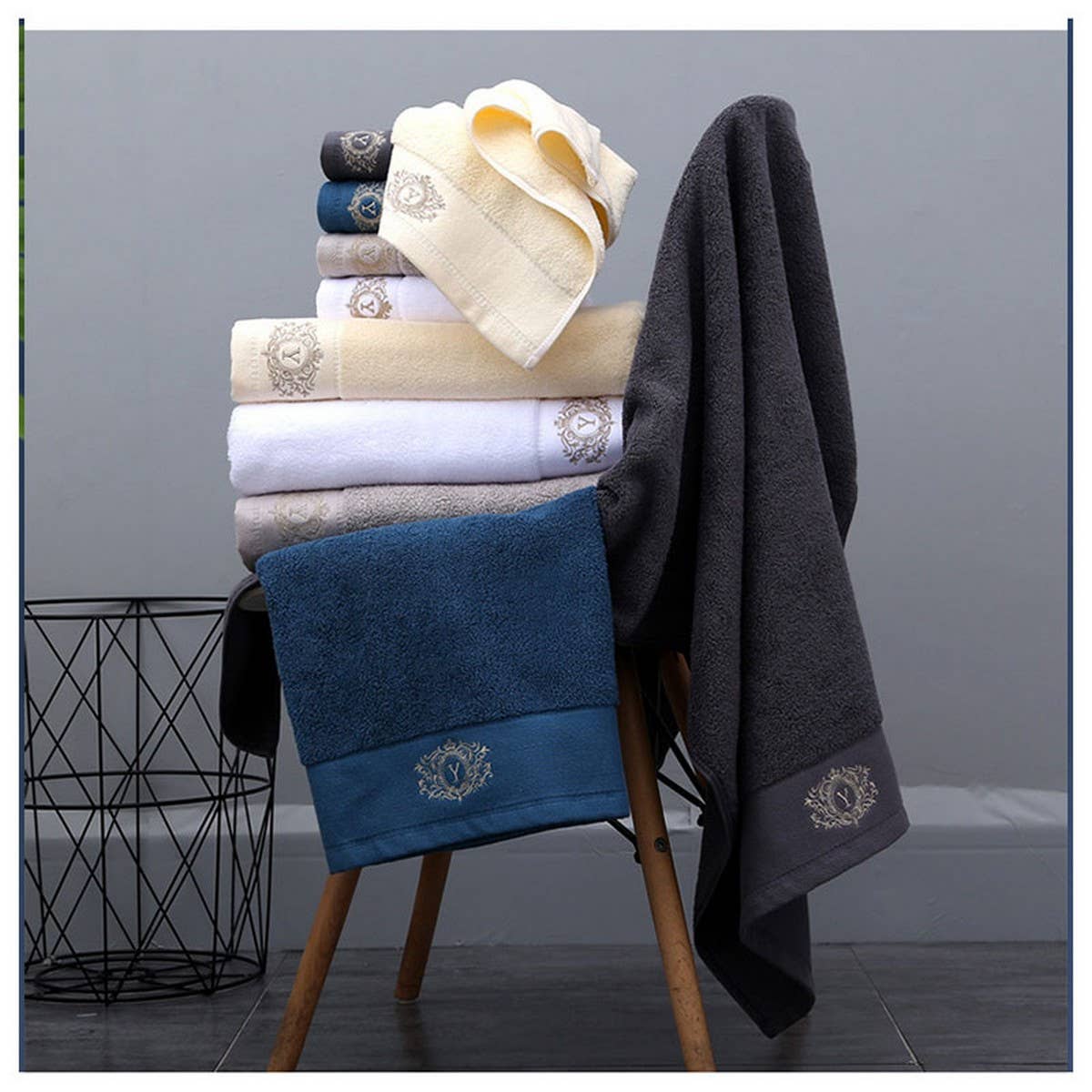 ABSORBENT THICK HOUSEHOLD COTTON TOWEL BATH TOWEL_CWMM2273