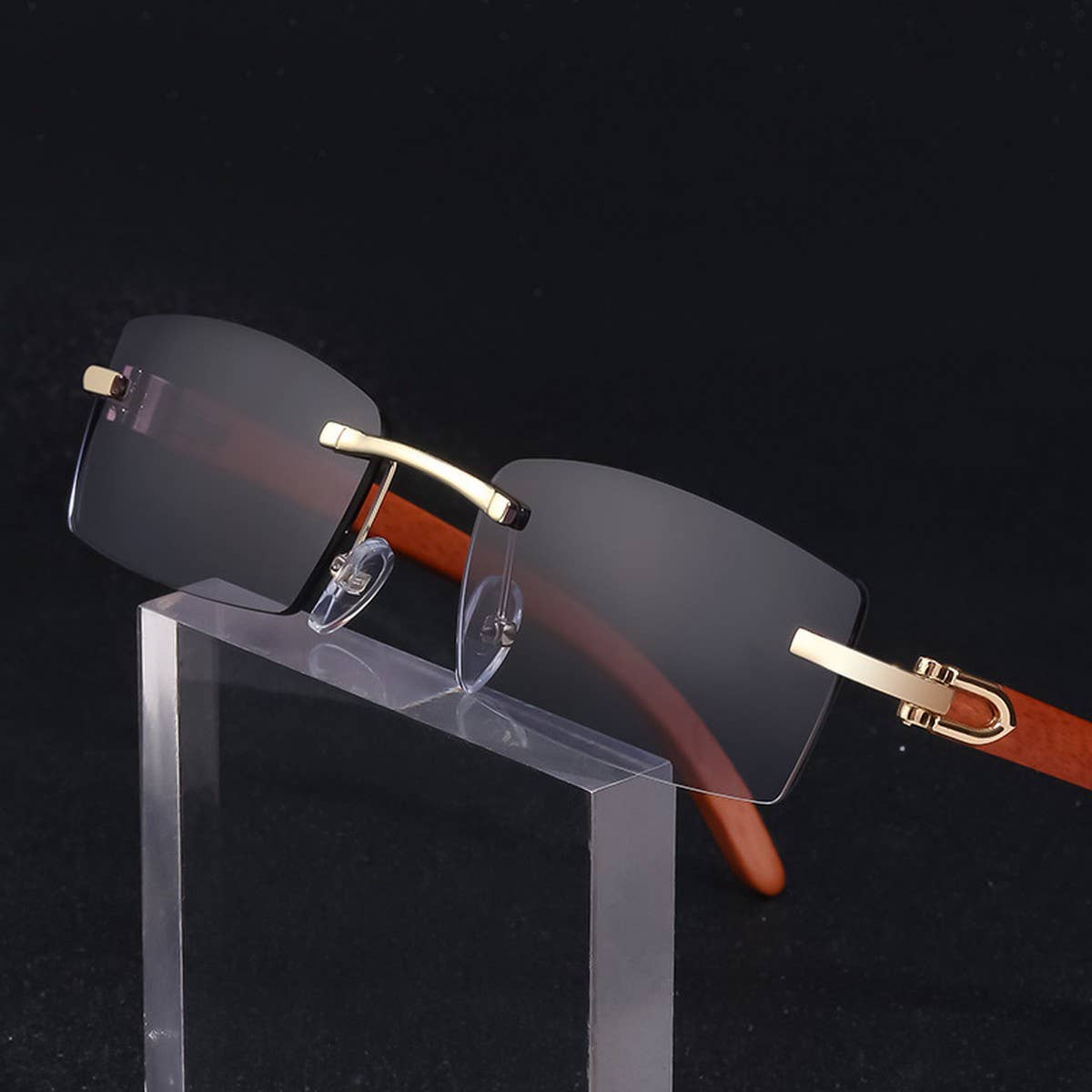 OCEAN FLAKE DIAMOND CUT FRAMELESS SUNGLASSES_CWASG0589