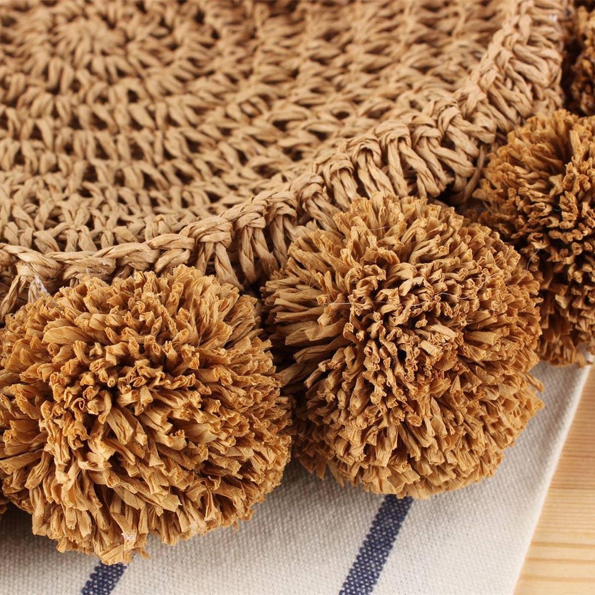 BALL CROSSBODY TASSEL BEACH WOVEN BAG_CWAB2119