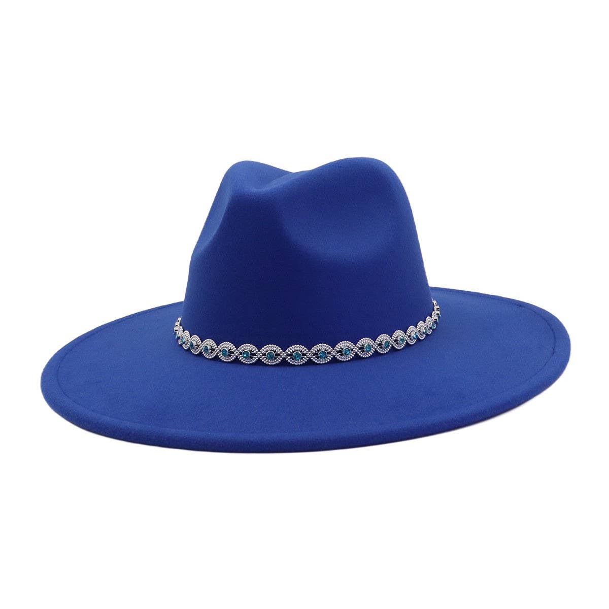 Ethnic Style Wool Blend Fedora Hat Men & Women_CWAH04388