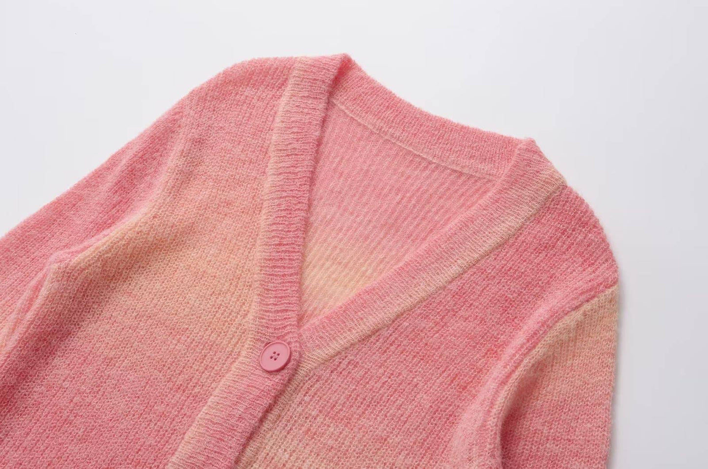 SINGLE BREASTED MULTICOLORED KNIT CARDIGAN