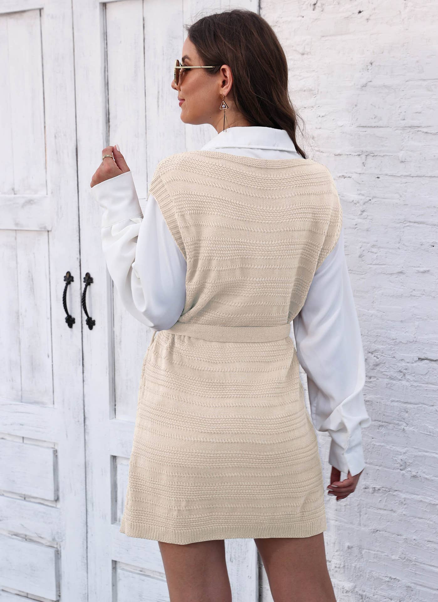 Ribbon split woven sundress