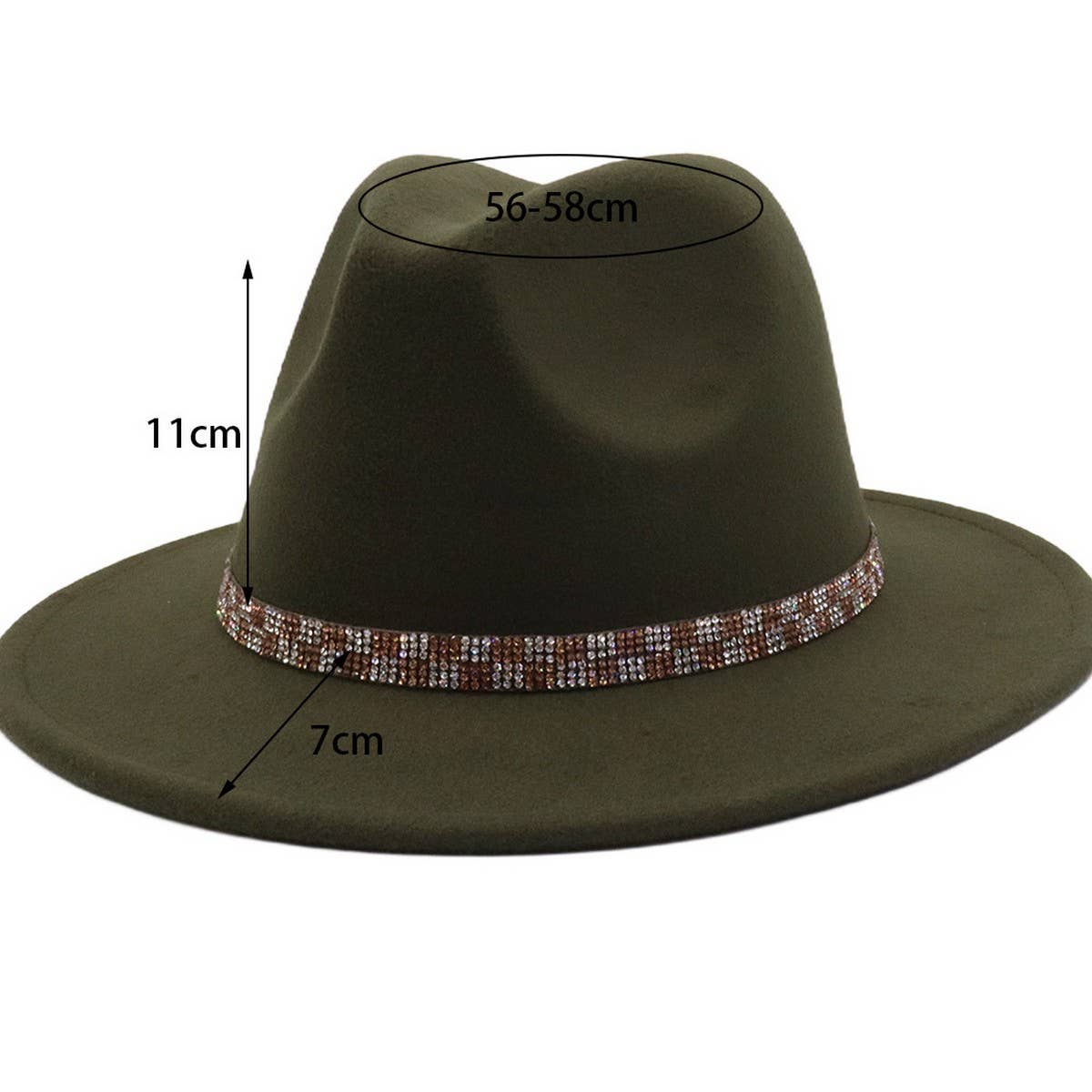 Unisex Vintage Wool FedoraHat British Ethnic Style_CWAH04392