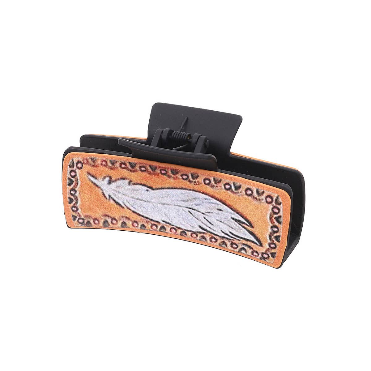 FASHION LETTER FEATHER PATTERN HAIR CLAW CLIPS_CWASC1630