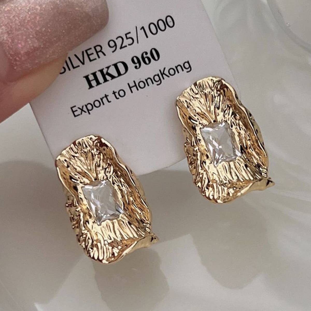 PERSONALIZED HIGH-END IRREGULAR PLEATED EARRINGS_CWAJE1323