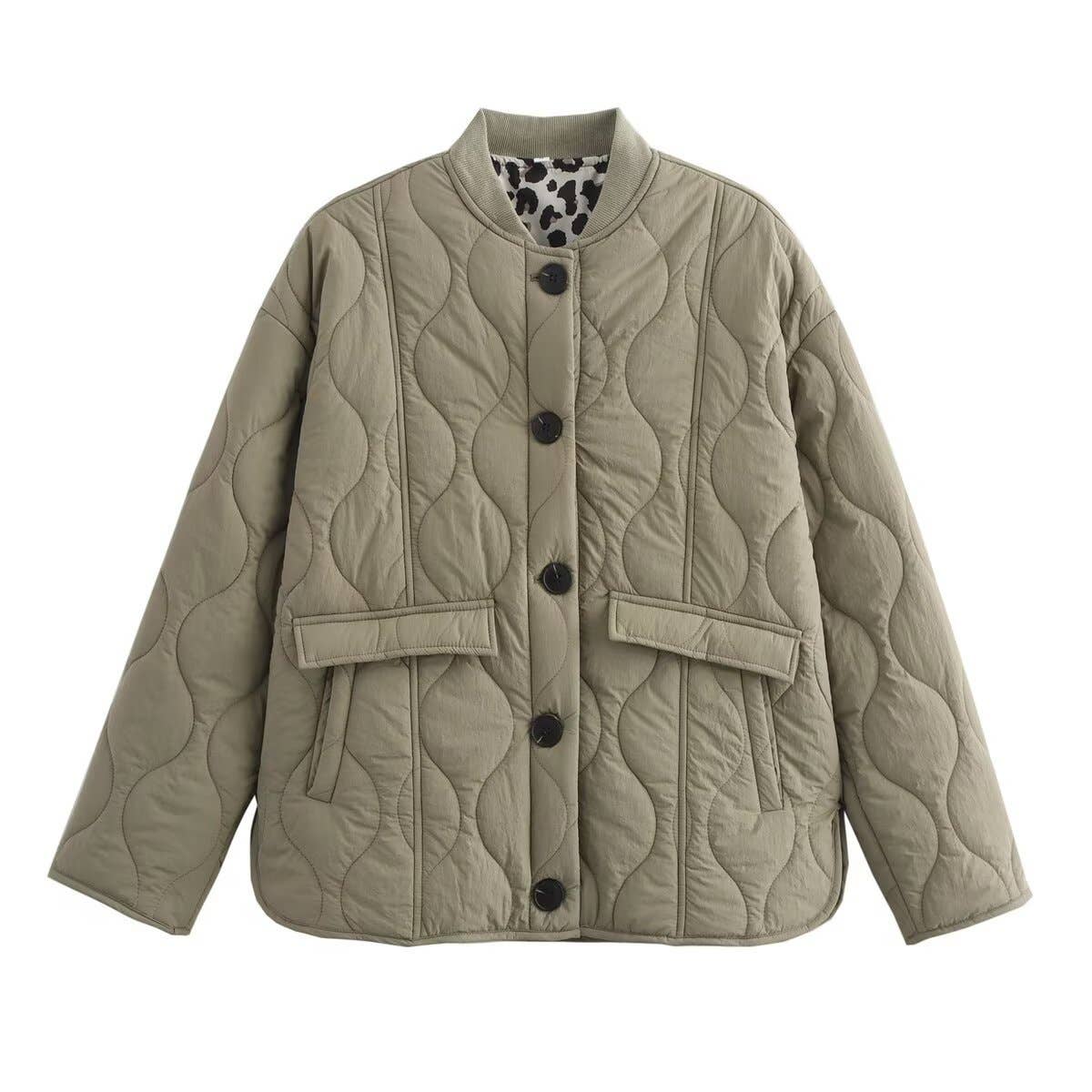 Fashionable quilted cotton cotton-padded jacket