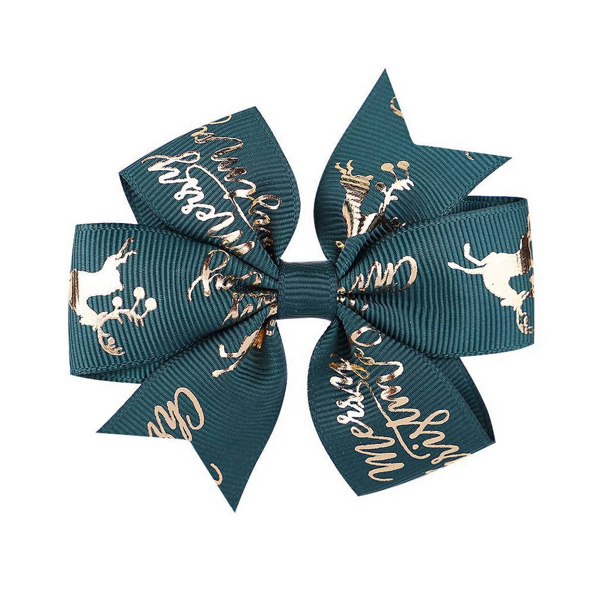 CHILDREN'S CHRISTMAS SNOWMAN PRINT BOW HAIR CLIP