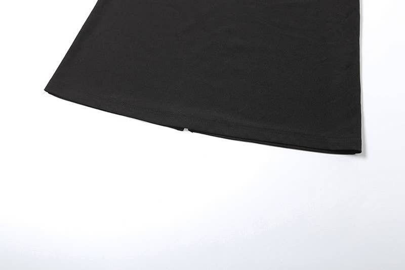 SEMI-HIGH NECK SEXY MIDRIFF HIP WRAP SLIM DRESS