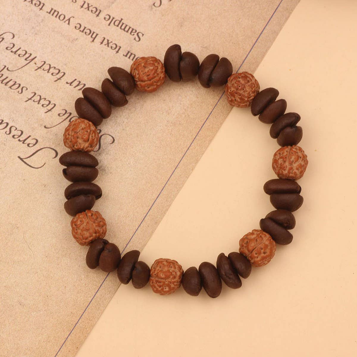 CREATIVE CARTOON HANDMADE COFFEE BEAN BRACELET