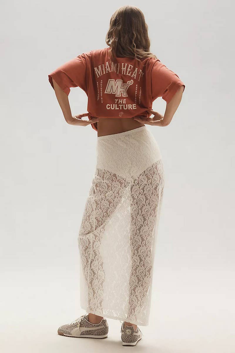 CWBLS0642_LACE HOLLOW OUT JACQUARD SHEER MAXI SKIRT