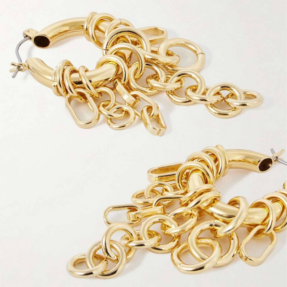 Minimalist Multi Hoop Chain Earrings Stainless
