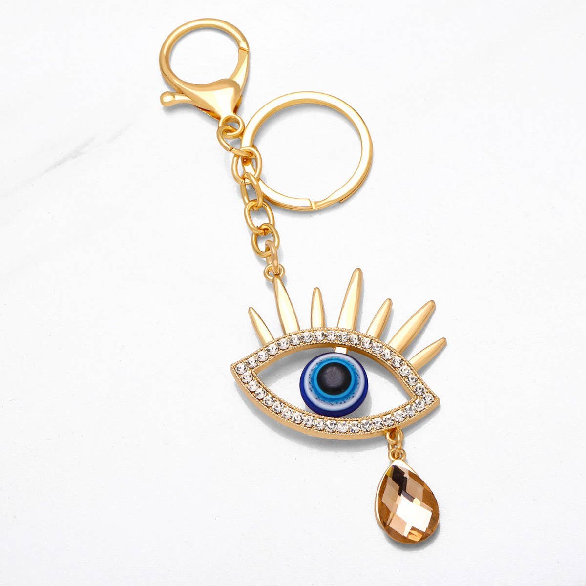 BLUE EYED DEVIL'S EYE KEYCHAIN PENDANT_CWAJE0951