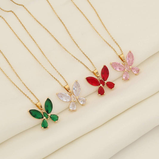 STYLISH BUTTERFLY COLLARBONE CHAIN NECKLACE_CWAHA0875