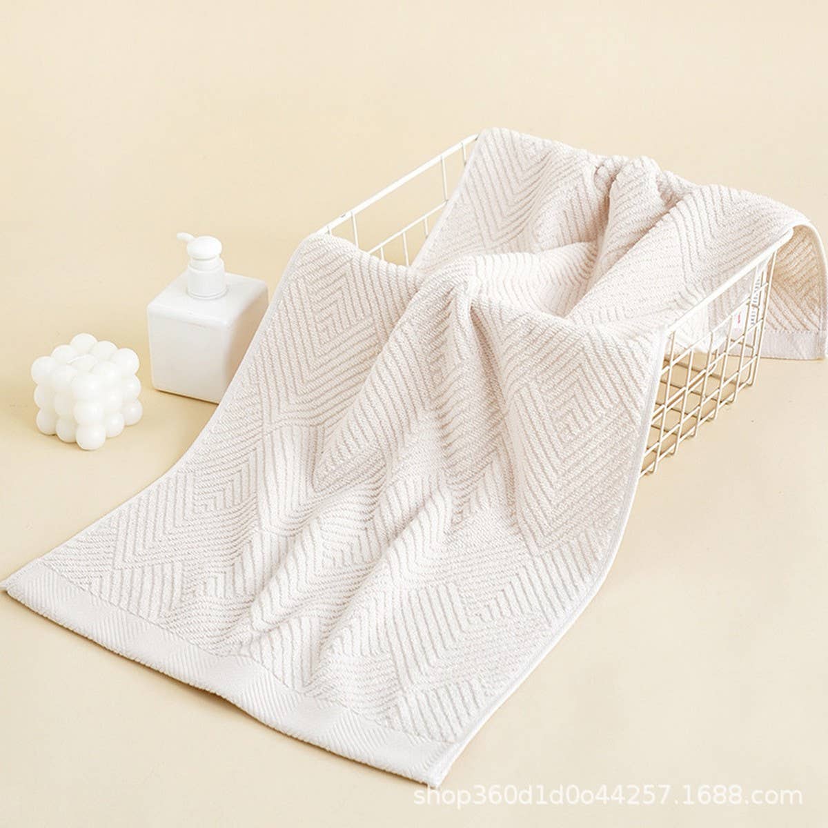 LONG PLUSH SOLID COLOR HOUSEHOLD COTTON TOWEL