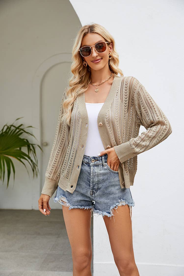 STYLISH BUCKLE KNIT SWEATER OVER THE TOP