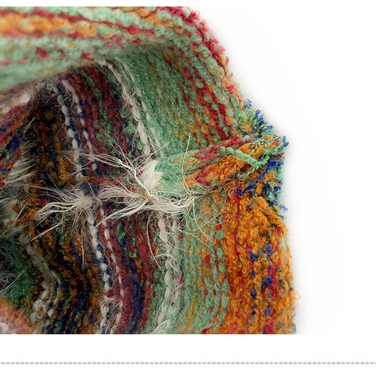 SWEET MIXED COLOR EARMUFFS KNITTED HAT_CWAH2049