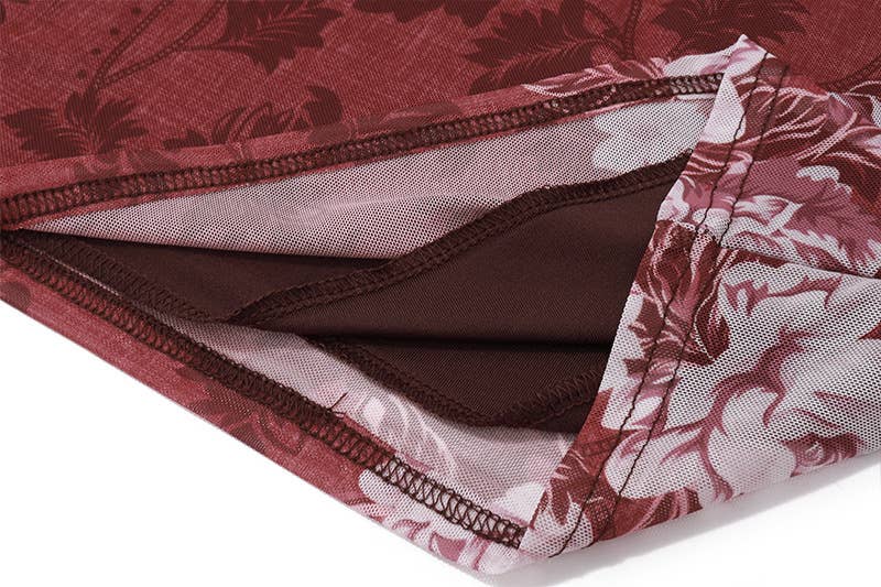 Vintage print haute couture camisole dress