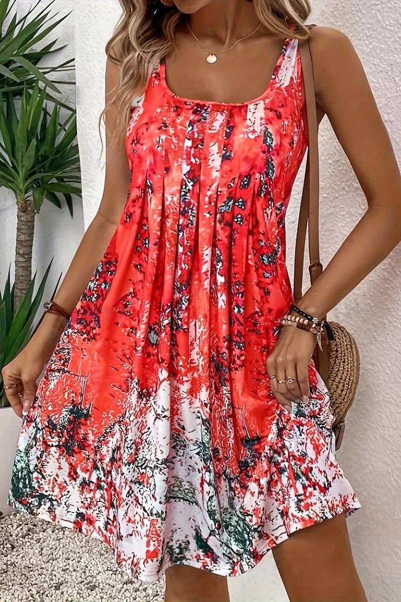 CWDHL1063_SUMMER SPAGHETTI STRAP CASUAL LOOSE DRESS