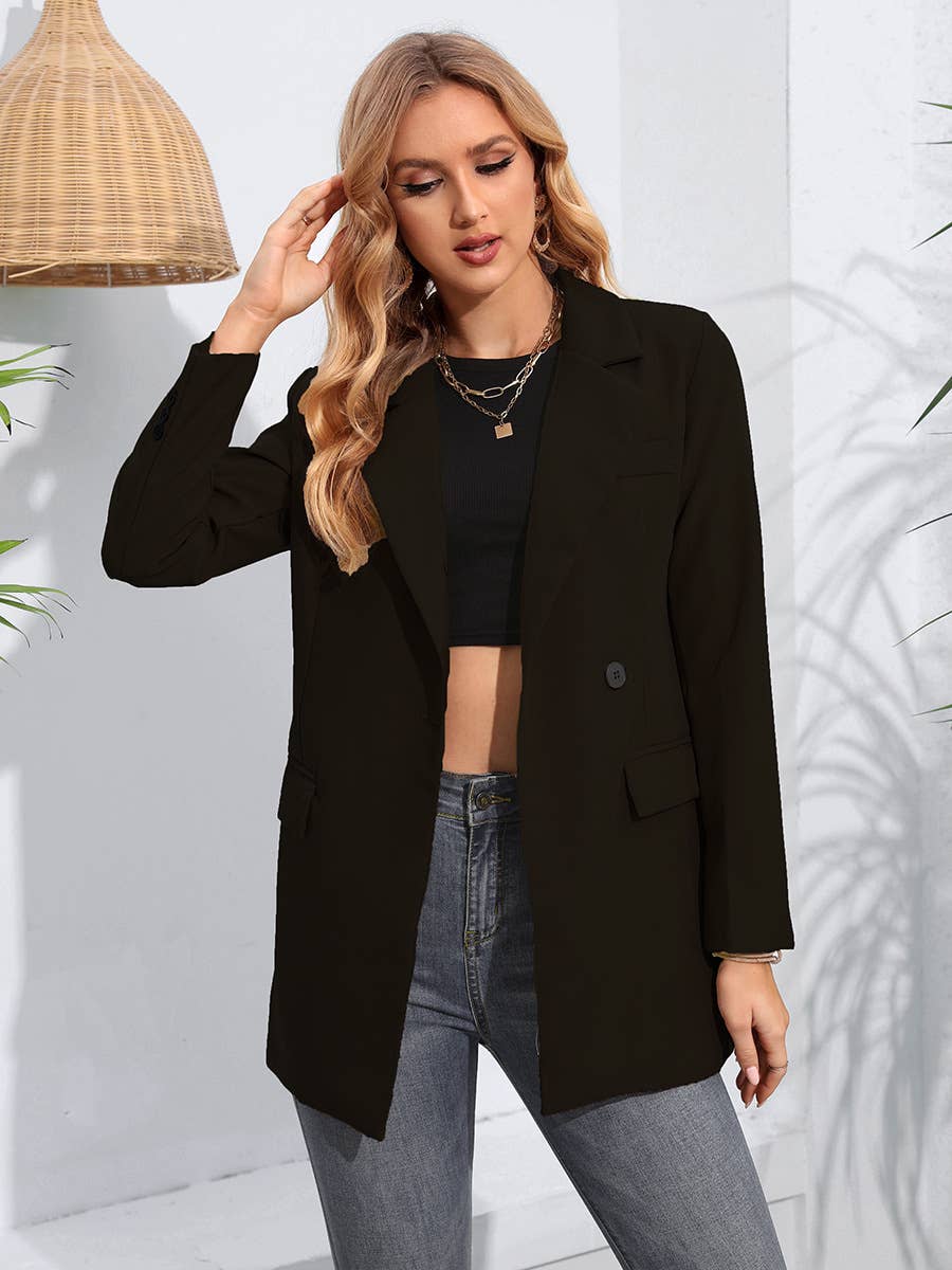 Stylish lapel suit long-sleeved jacket