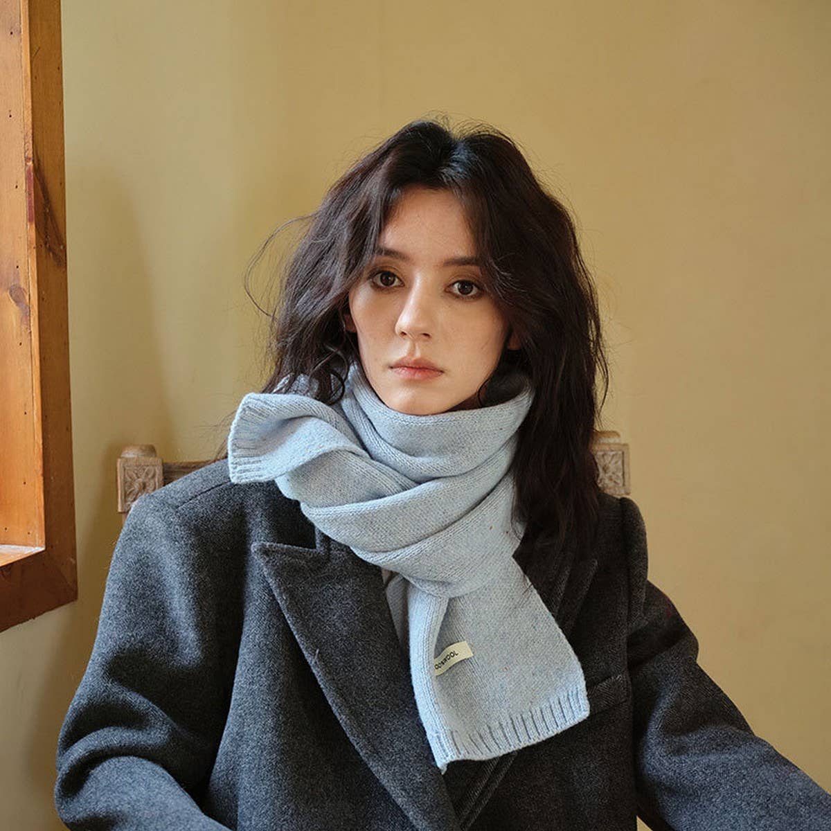 Color Dot Knit Scarf - Cozy Winter Neck Warmer