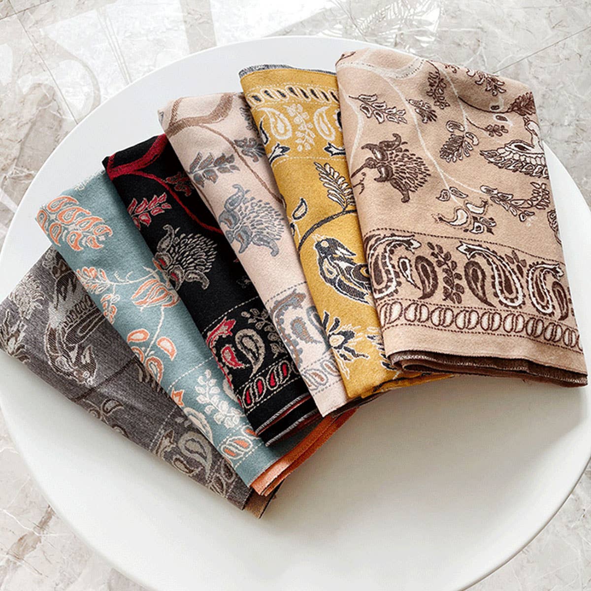 Printed Tassel Shawl Blanket Scarf for Office-Fall_CWASC0191