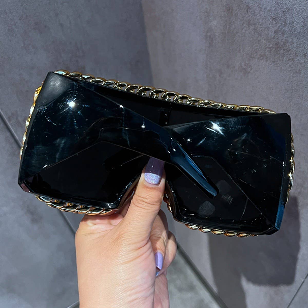 RETRO FUTURISTIC METAL PUNK SUNGLASSES_CWASG0807