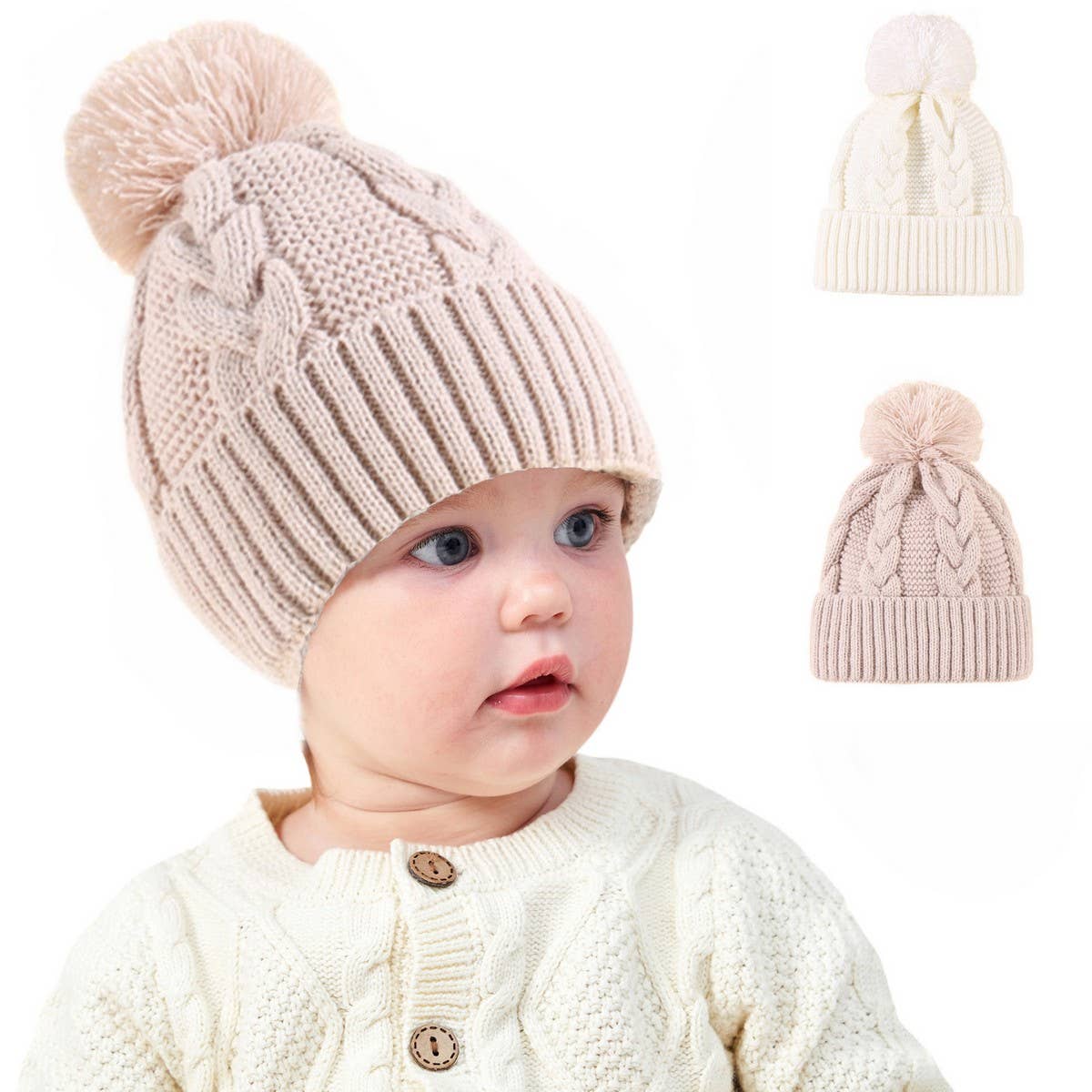 2024 NEW CHILDREN'S SINGLE BALL TWIST KNITTED HAT_CWAH1741