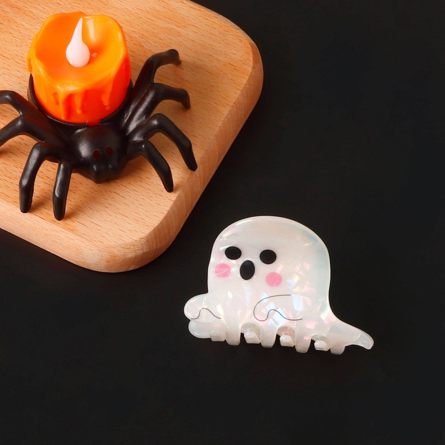 CUTE SPOOKY WHITE KID HAIR CLIP FOR HALLOWEEN