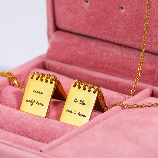 Simple Notebook Star Moon Opening Necklace_CWMM5674