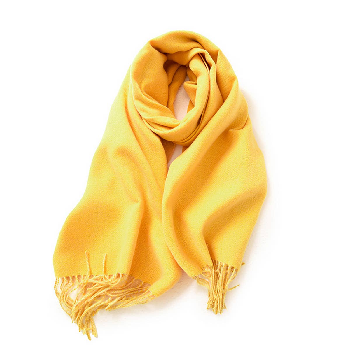 Fashion Scarf - Soft Faux Cashmere with Tassels_CWASC0174