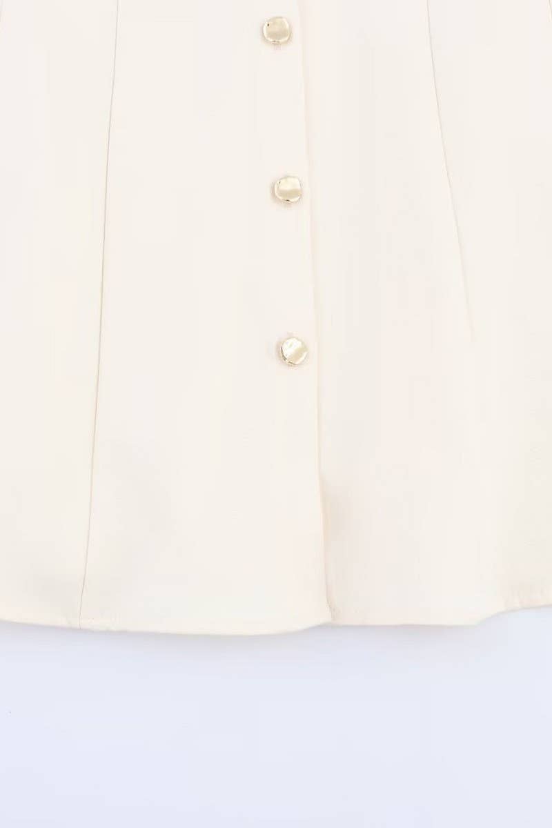 CWDSD7810_ELEGANT SLEEVELESS SHORT DRESS WITH SHOULDER PADS