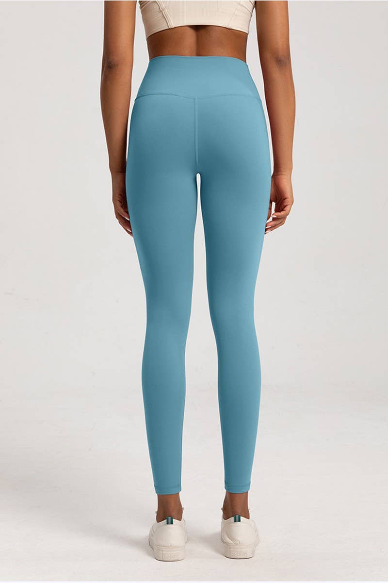 CWBLP1500_SOLID COLOR HIP-LIFTING THICKENED FITNESS PANTS