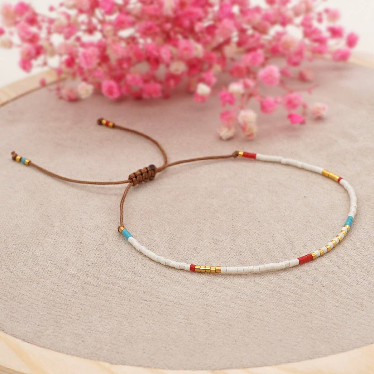 HAND-WOVEN MILLET BEADED STACKING BRACELET