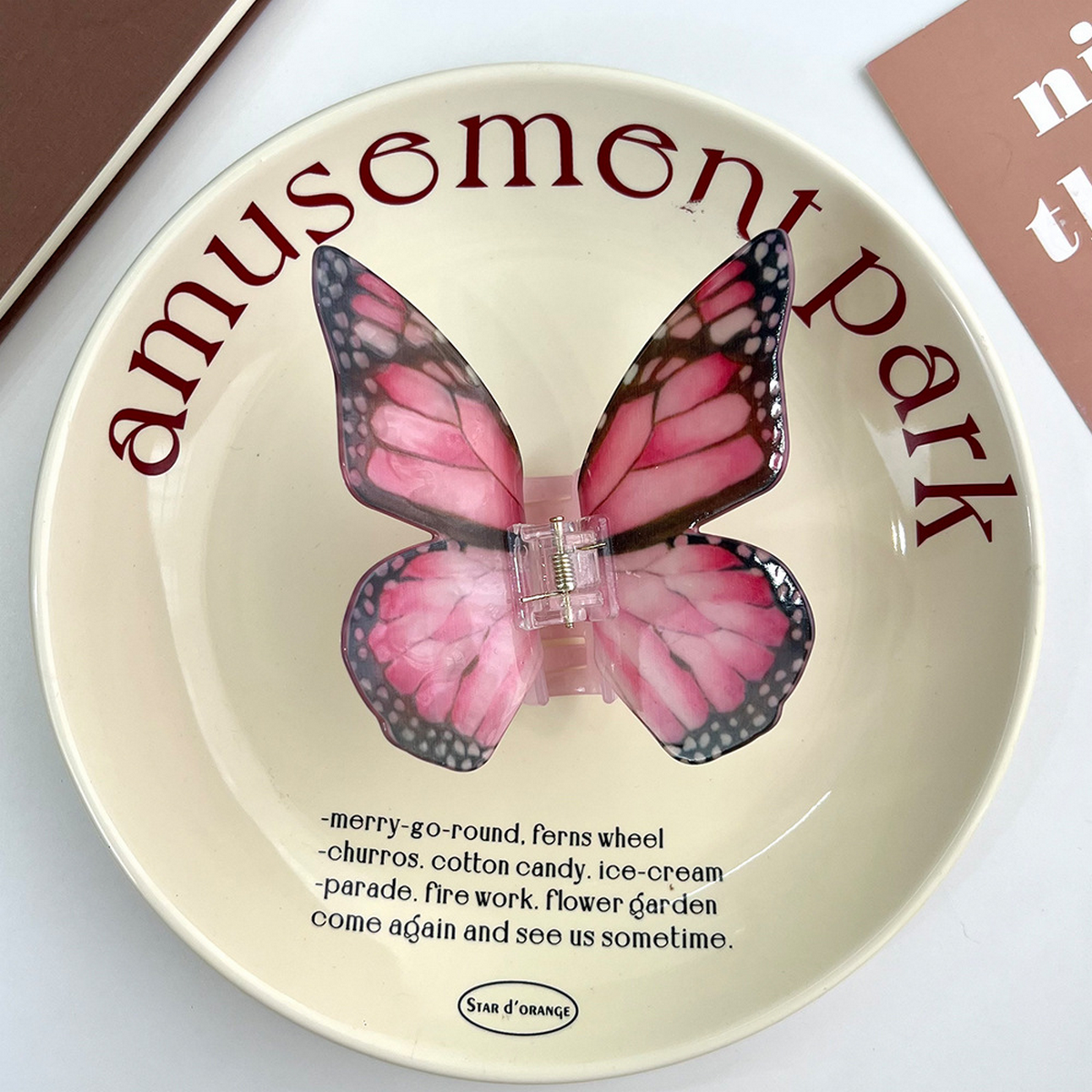 French Butterfly Hair Claw,Elegant Chic Updo Clip