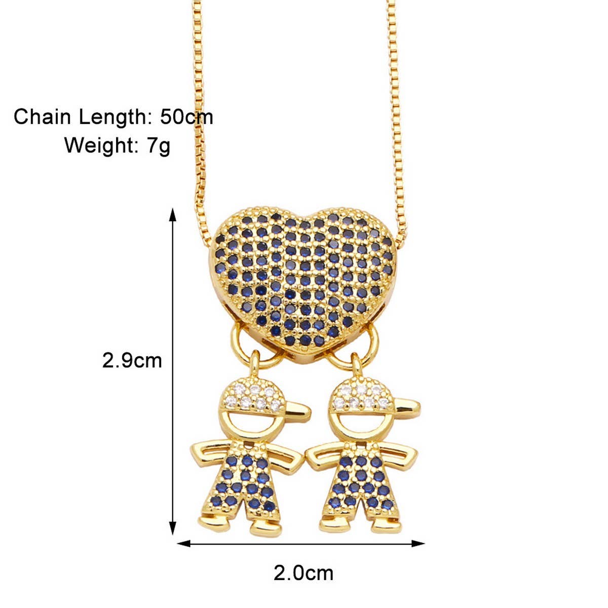 SIMPLE BOYS AND GIRL GOOD FRIENDS PENDANT NECKLACE_CWAJE0891