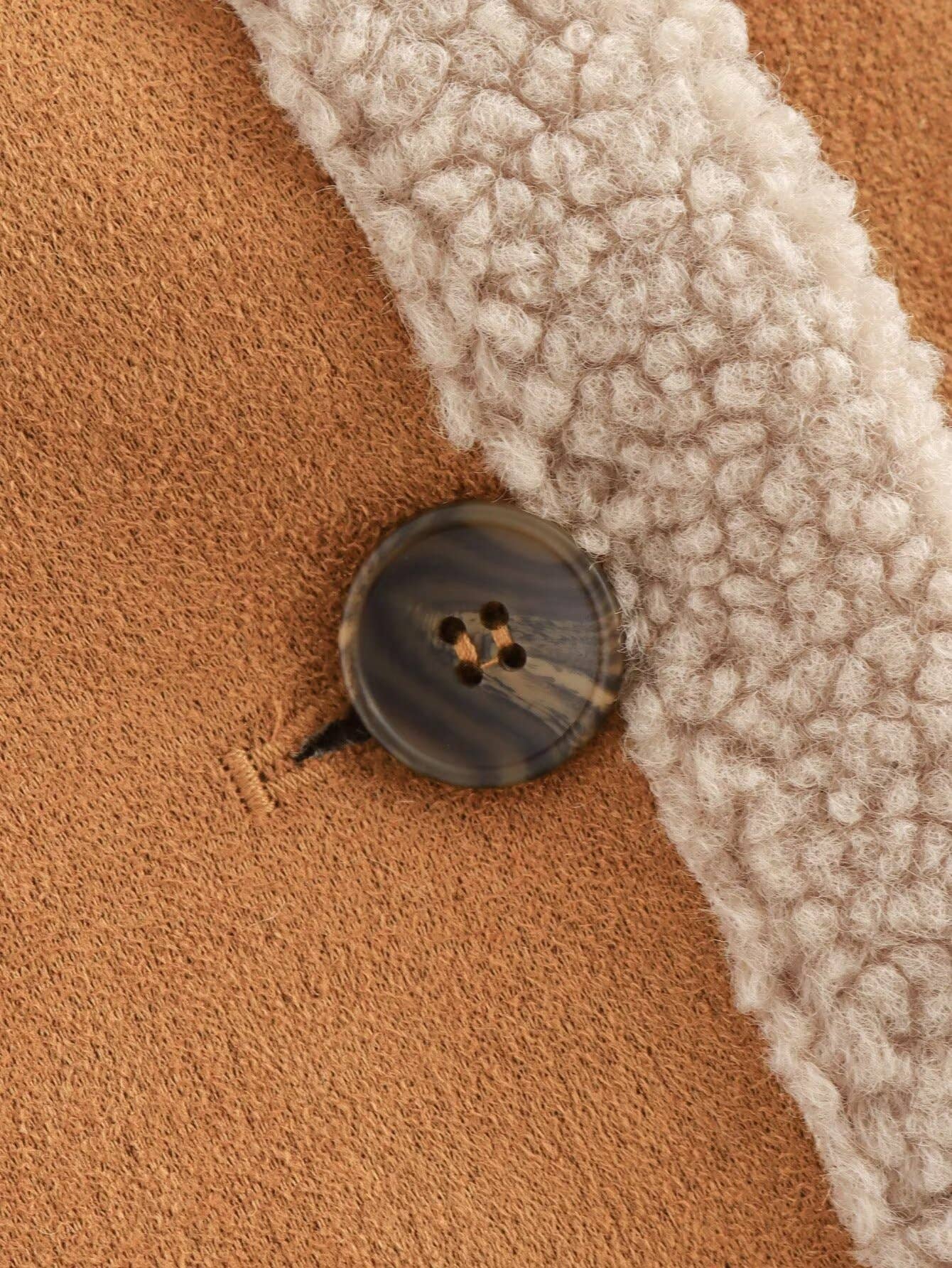 VINTAGE LAPEL BAGGY FUR ALL-IN-ONE COAT FOR WOMEN