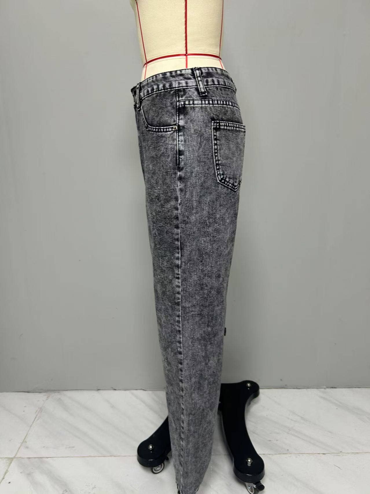 STYLISH RETRO STRAIGHT-LEG BAGGY DENIM PANTS