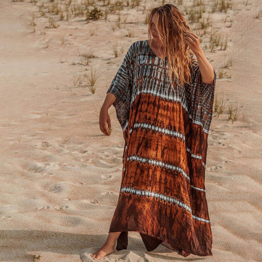 Tie-Dye Viscose Beach Cover-Up Dress