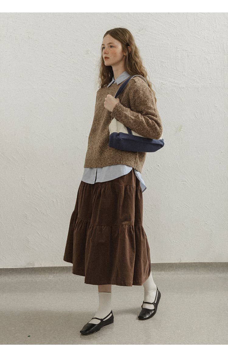 Retro Versatile Pullover Warm Knitted Sweater