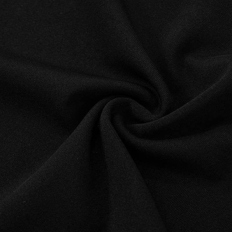 Sheer Mesh One-Shoulder Bodycon Dress