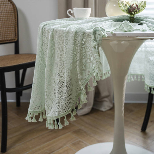 FOREST STYLE PASTORAL CROCHET COVER DINING TABLE