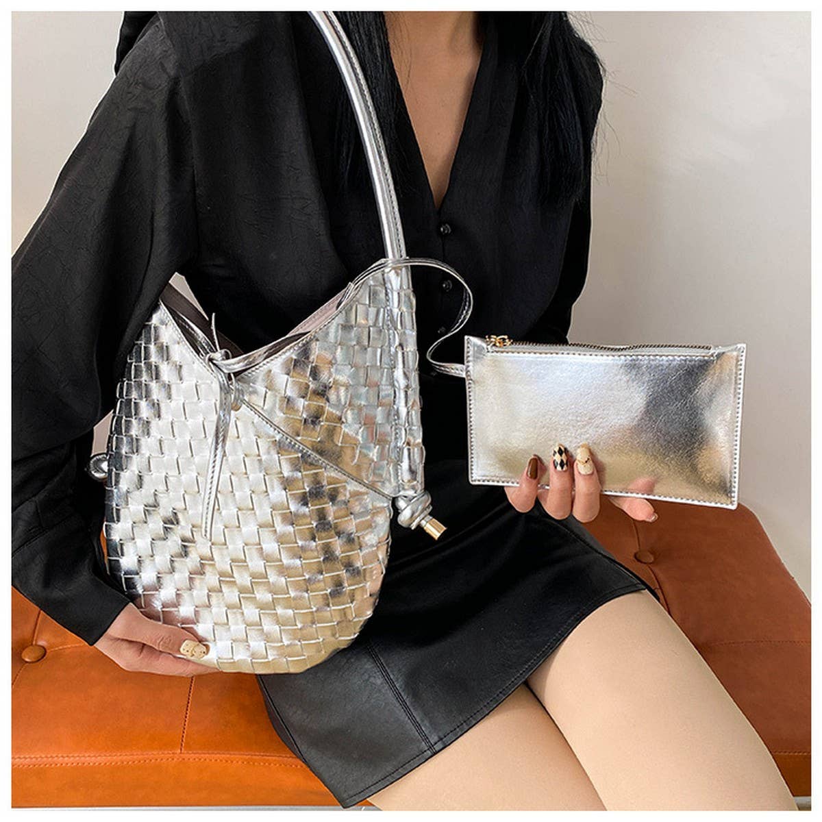 HAND-WOVEN BAG STYLISH STRAW ARMPIT BAG FOR WOMEN_CWAB1913