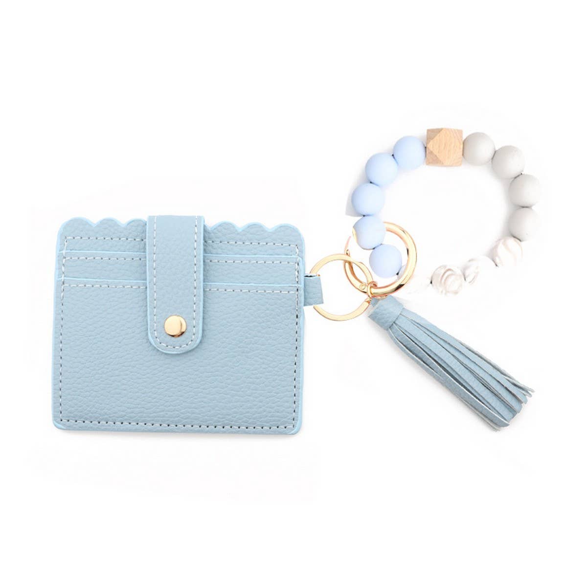 LEATHER WALLET TASSEL KEYCHAIN BRACELET