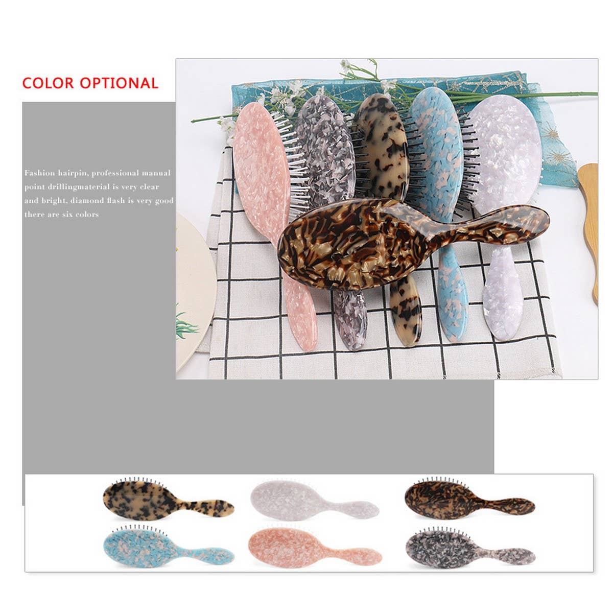 ACETATE AIR CUSHION COMB ANTI-STATIC AIR BAG COMB_CWAHA4182