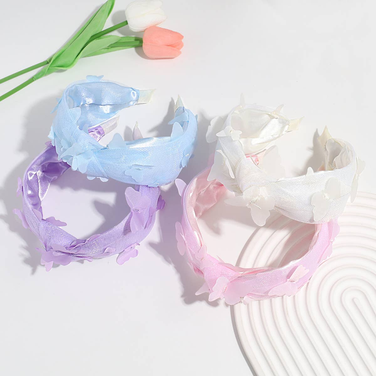 FRESH BUTTERFLY WIDE-RIM KNOTTED HEADBAND