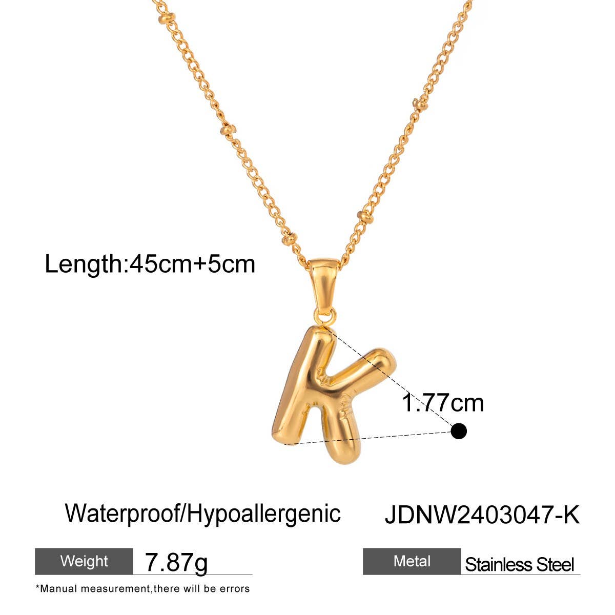 NICHE ALL-MATCH TEMPERAMENT GLOSSY LETTER NECKLACE_CWAJE1893