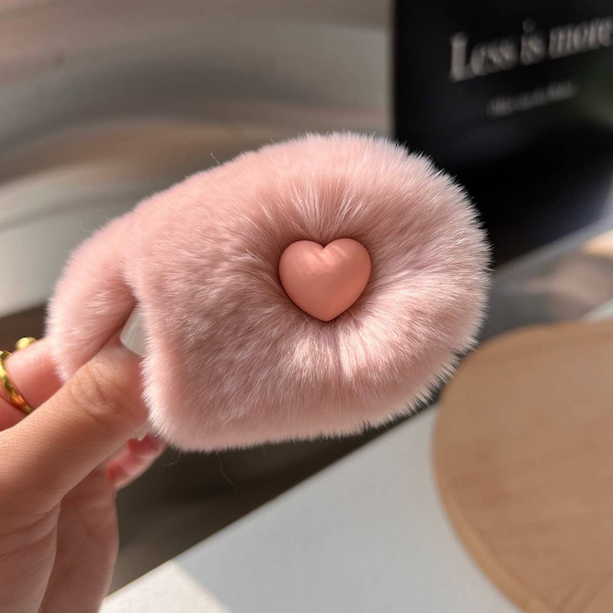 DESIGN PERSONALITY CUTE PLUSH GIRL LOVE HAIR CLIP