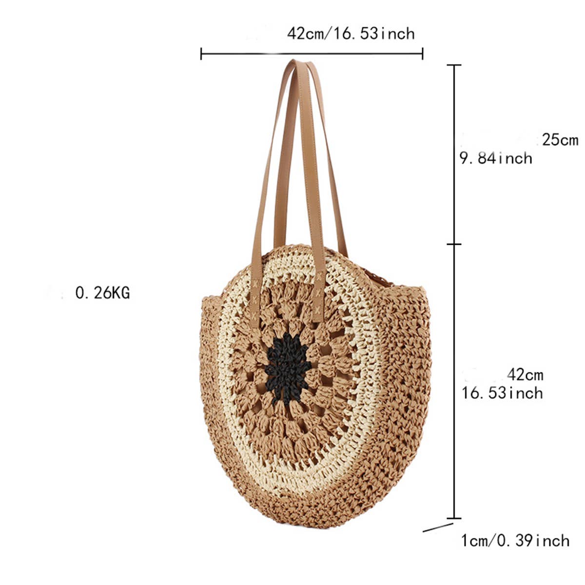 SIMPLE ROUND SHOULDER STRAW BAG_CWAB2016