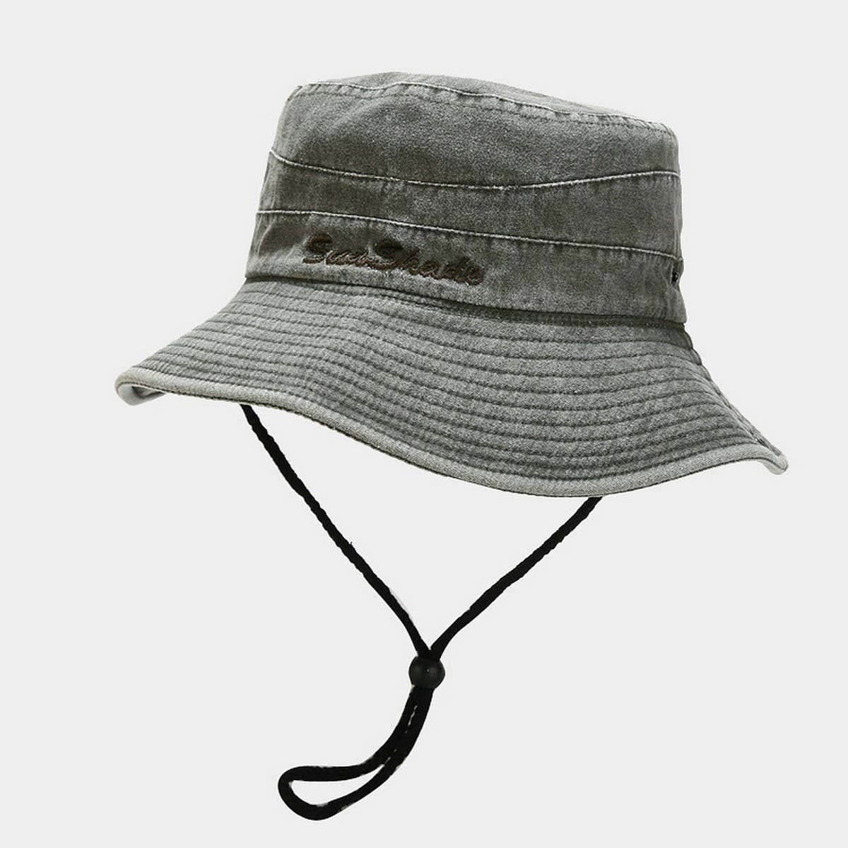 Washed Cotton Wide Brim Sun Hat for Hiking_CWAH3824