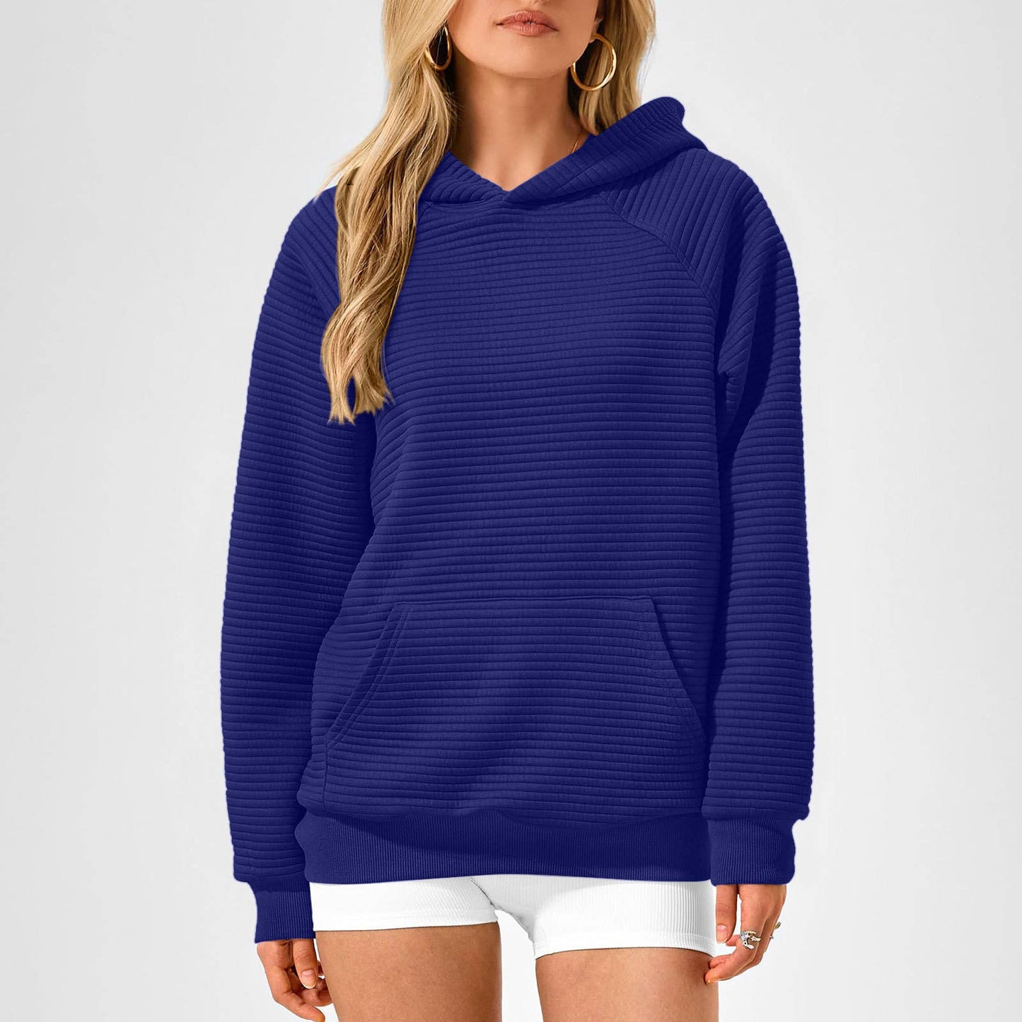 FASHION SPORTS LONG SLEEVE POCKET HOODED JUMPER